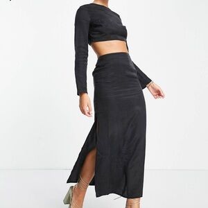 NWT Topshop cupro midi skirt - part of a set